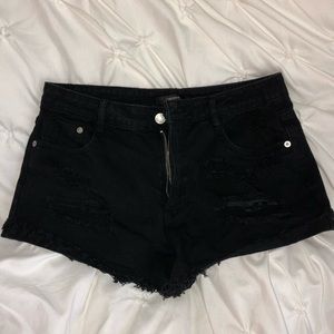 Forever 21 black jean shorts